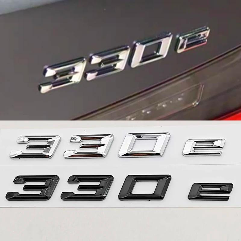 Neues 3D ABS Chrom Schwarz Auto Styling Logo 330e Plakette Aufkleber Heckklappen Emblem Aufkleber Für BMW 330e Auto Heck Zubehör af2