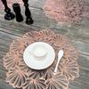 PVC Hot Golden Anti-hot Table Mats, Bowl Mats, European Simple Dining Table Heat Insulation Mats, High-end Western Dining Mat