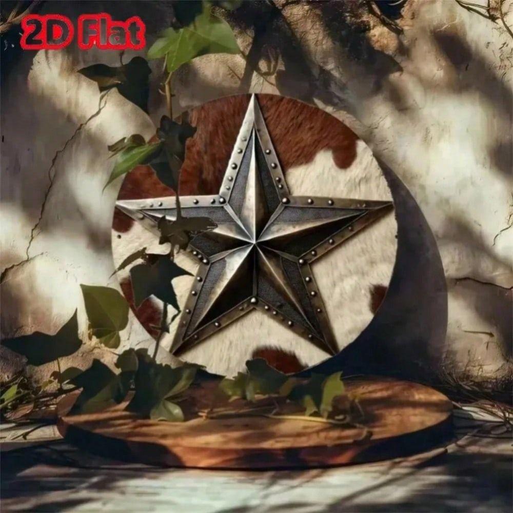 Iron Wall Art Decor Vintage Painting Handmade Metal Tin Sign 20x20cm