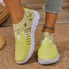 2025 autumn new foreign trade large size women's shoes breathable fly-woven shoes round head European and American casual fashion single shoes women