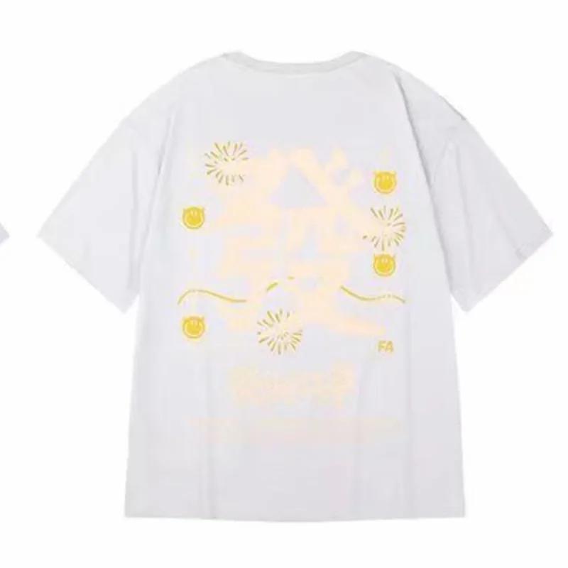 Sommer Ny Casual Løs T-skjorte Kortermet Herremote Løs Trykk Stor 8XL Hip Hop Parbekledning Halv Erm Bomullstopp