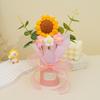 Handmade Knitted Yarn Sunflower Bouquet Mini Hug Teacher's Day Gift