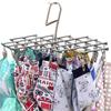Rack Draining Stainless Steel Clothes Airer Dryer Clothes Hanger Socks Clip Underwear Hooks