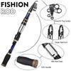 Echo FI046 Carbon Glass Carp Fishing Rod Set-Multi-Section Medium Action Hard Power EVA Composite Handle Lake River Stream