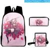 Classic Popular NieR Automata 3D Print 3pcs/Set Pupil School Bags Laptop Daypack Backpack Inclined Shoulder Bag Pencil Case
