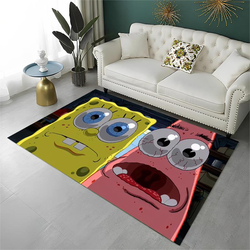 Cartoon S-SpongeBob Patrick Star Carpet Rug for Playroom Bedroom Living Room Sofa Home Decor,kid Area Rug Non-slip Floor Mat