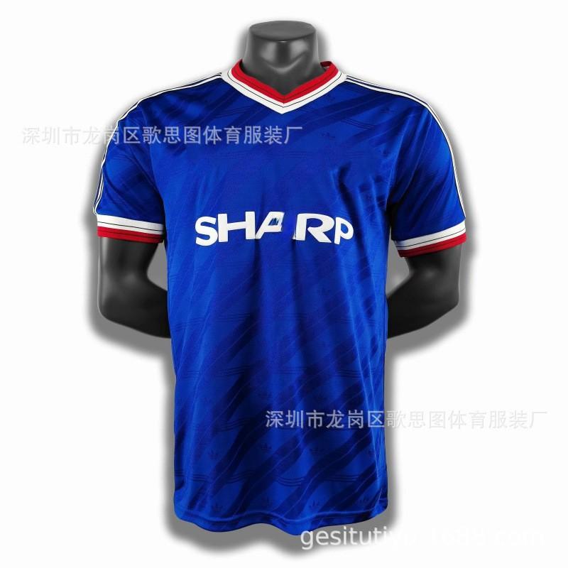 Retro Football Jersey Men Vintage Soccer Shirt Sports Training Top