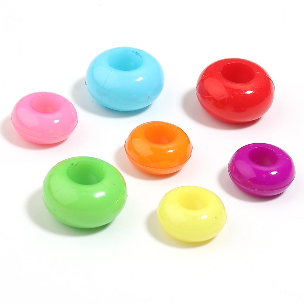 50-100pcs Acrylic Beads Mixed Color Abacus Loose Beads For Jewelry Making DIY Necklace Bracelet Phone Chain Keychain Accessories