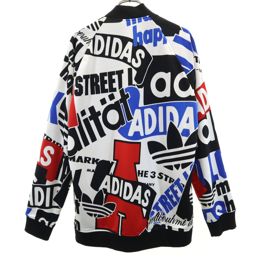 Adidas Trefoil Logo Overall Handle Reversible Zip Jacket L 3 Lines Men's Used