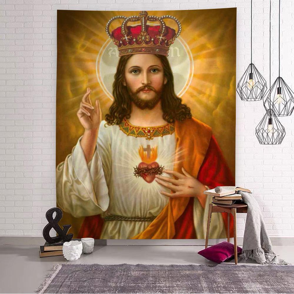 Cristo Jesus Hanging Bohemian Tapestry Indian Buddha Wall Decoration Witchcraft Bohemian Hippie Cheap Hippie Wall Hanging