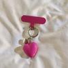 Cute Love Heart Pendant Pendant Keychain Stylish Keyring for Women Girls Bag Charm Elegant Purse Backpack Accessory