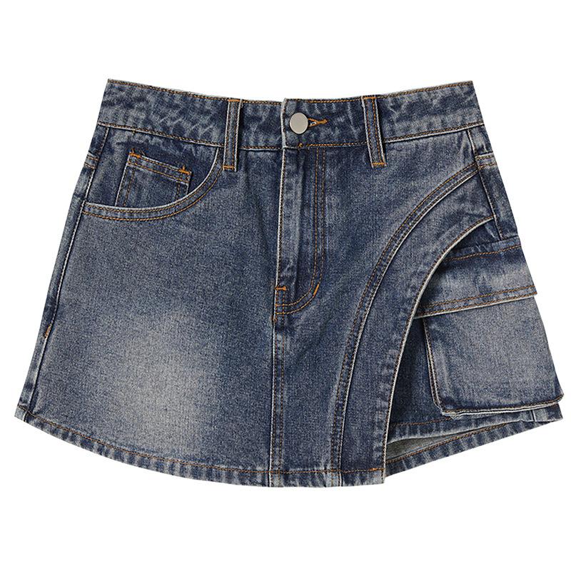 Design-sensual Jeans Skirt for Women New High-waisted Slim Retro Hot Girl Hip Jeans Skirt for Women