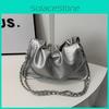 Fashionable Pu Small Shoulder Bag With Wrinkled Texture And Chain For Daily Wear