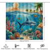 Unterwasser-Paradies Duschvorhang Blauwal Korallenriff Design Für Badezimmer Dekoration
