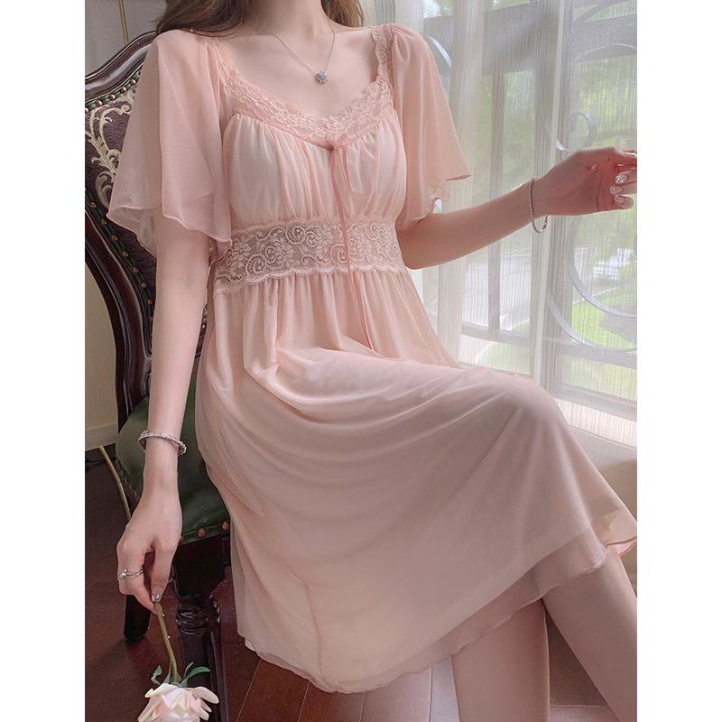 Jarní/Letní Sexy Sladká Noční košilka na jedno rameno - Čistá Touha Špagetová sukně Pyžamo, Princeznovský styl