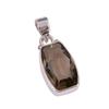 Natürlicher Rauchquarz Edelstein Handgefertigt 925 Massiv Silber Geschenk Anhänger 1.25" l9z63