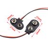 1-10PCS 9V Battery Clips 10-15cm DC5521 Male/Female Connector Buckle 9 Volt Battery Clip Connector I/T-Type Battery Holder