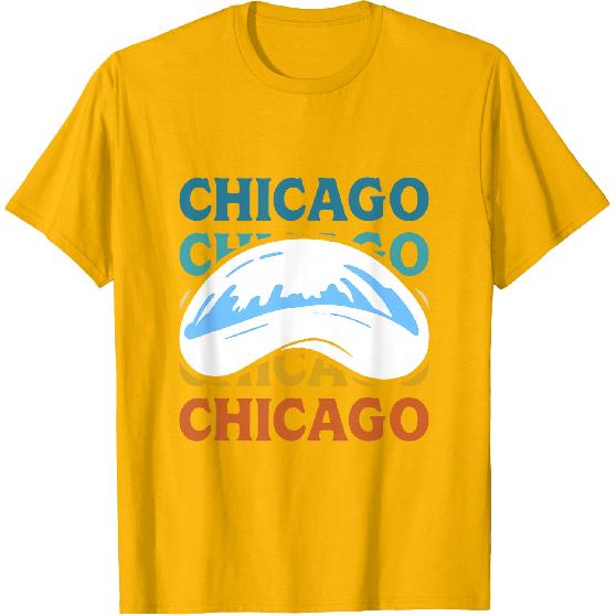 Chicago Cloud Gate Sculpture Vintage Retro Travel Souvenir T-Shirt