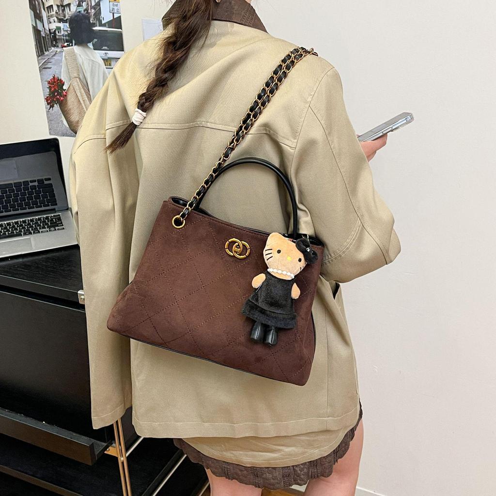 2025 Women's Large Capacity Frosted Chain Shoulder Crossbody Bag
