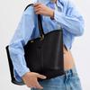 Coach 28 Tote Bag With Metal Logo Snap Closure Polished Pebble Leather Women tote bags Black CU056-B4BK