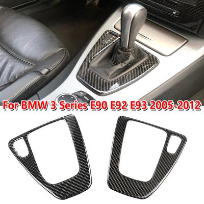 1 stücke Auto Center Control Getriebe Shift Panel Abdeckung Carbon Faser Aufkleber Borte Für BMW Alte 3 Serie E90 E92 e93 2005-2012