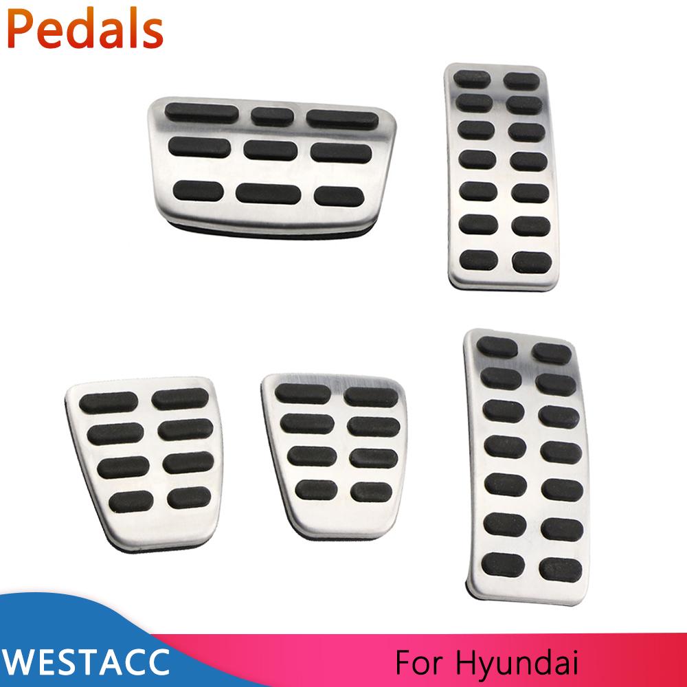Edelstahl Auto Pedale Gaspedal Bremspedal für Hyundai Ix25 Creta Accent Verna Solaris 2012 - 2015 AT