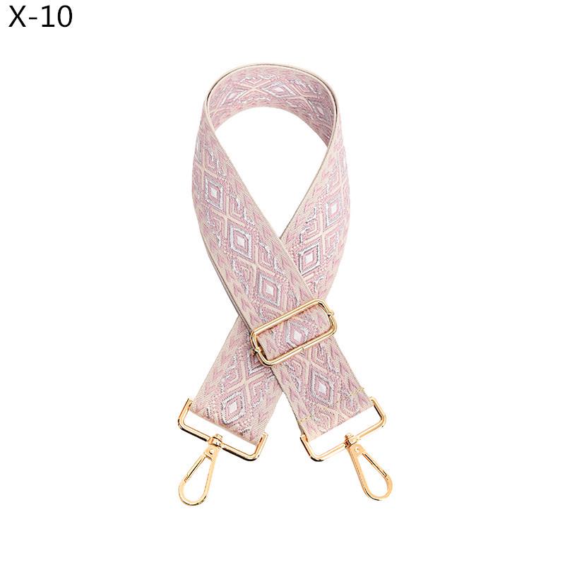 Európsky a americký diamantový vzor široký ramenný popruh pre dámske kabelky - nastaviteľný náhradný žakárový popruh crossbody.