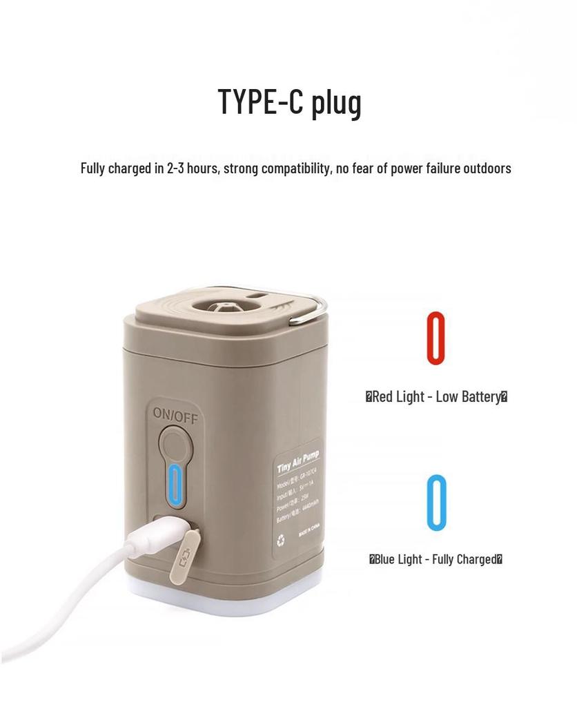 Multi-Functional Portable Electric Inflatable Pump for Camping Gear