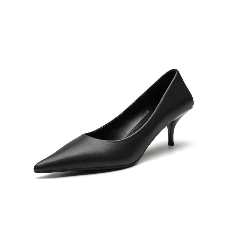 Pointed Shallow Mouth Shoes Summer 2025 New Heels Professional Single Shoes High Heels Women's Stiletto Fashion