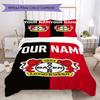 Personalizowana pościel Bayer 04 Leverkusen, Zestaw kołdry Poszewka na kołdrę Poszewka na poduszkę Domowy prezent urodzinowy(1 * poszwa na kołdrę + 2 * poszewki na poduszki, bez rdzenia)_xia