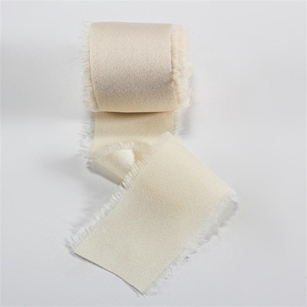 1 Roll 1.6in x 5Yd Solid Satin Ribbons DIY Gift Wrapping Frayed Single Face Ribbons Handmade Bows Shiny Silk Ribbons Crafts Hair