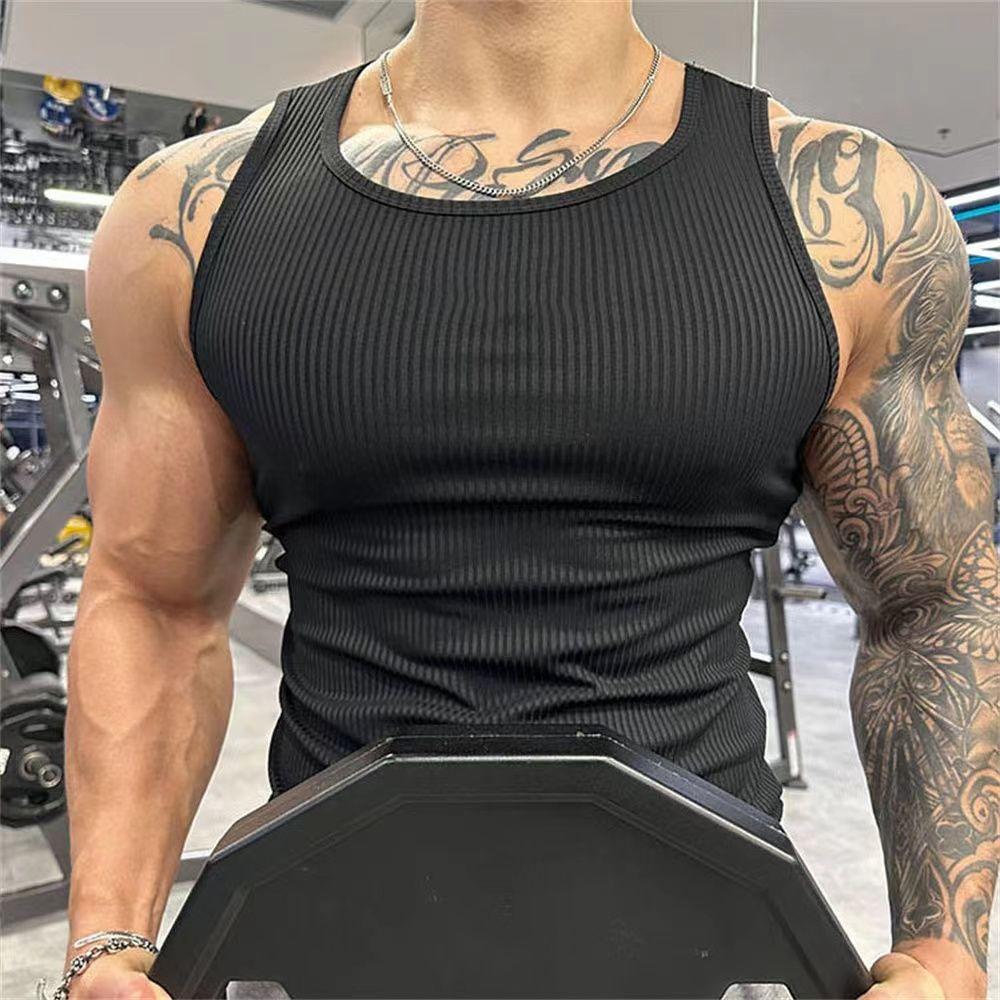Summer Quick Drying Thread Fitness Vest Men's Elastic Sleeveless Sports Sleeveless Vest