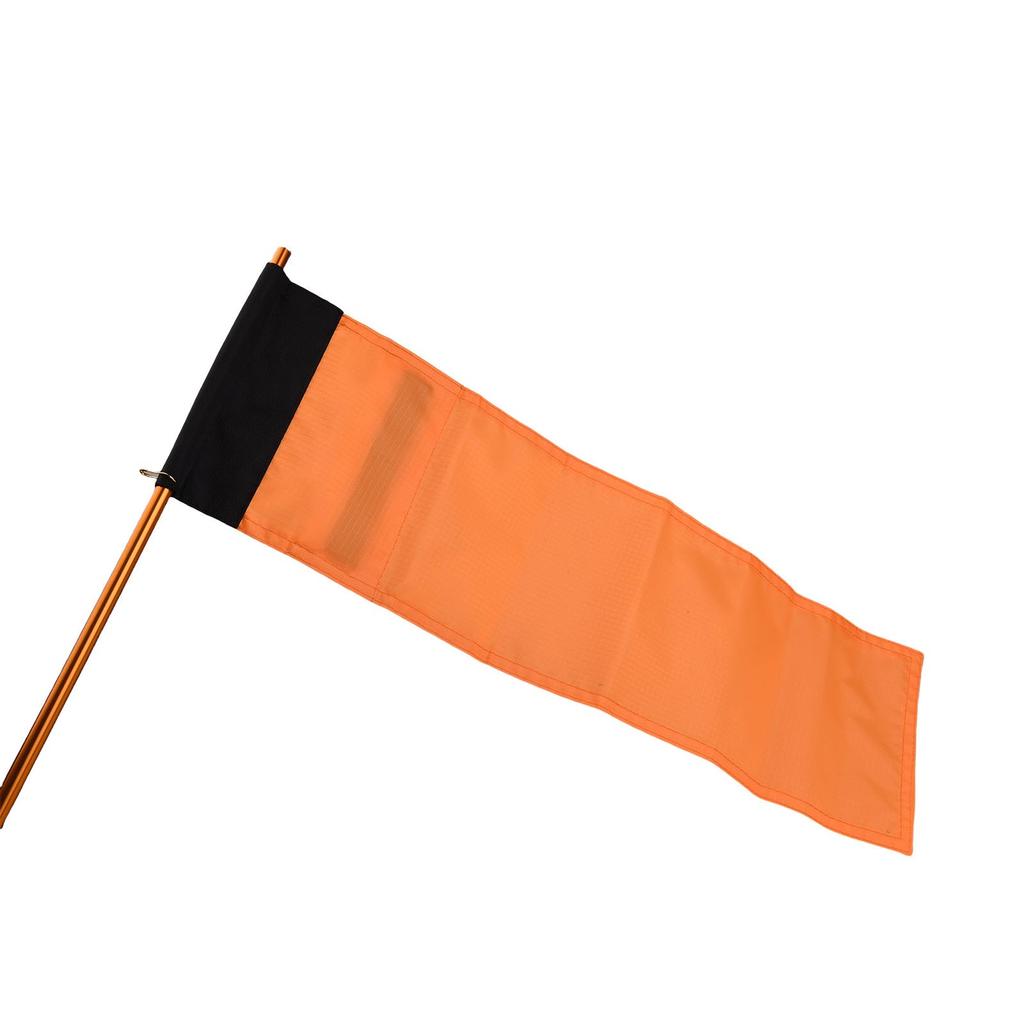 Large Kayak Safety Flag with Pole, Storage Bag, Screws and Track Mount Base High Visibility 20x5.6 Inch Orange