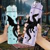 1PC Black Silhouette Dragon Art 750ml Color Plastic Sports Water Bottle Leakproof Flip Straw Lid Suitable for Sports Office Home Use