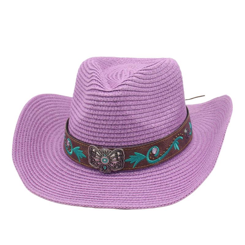 Adjusting Soft Denim Straw Hat Ethnic Style Big-brimmed Top Hat New Men's and Women's Outdoor Sun Hat