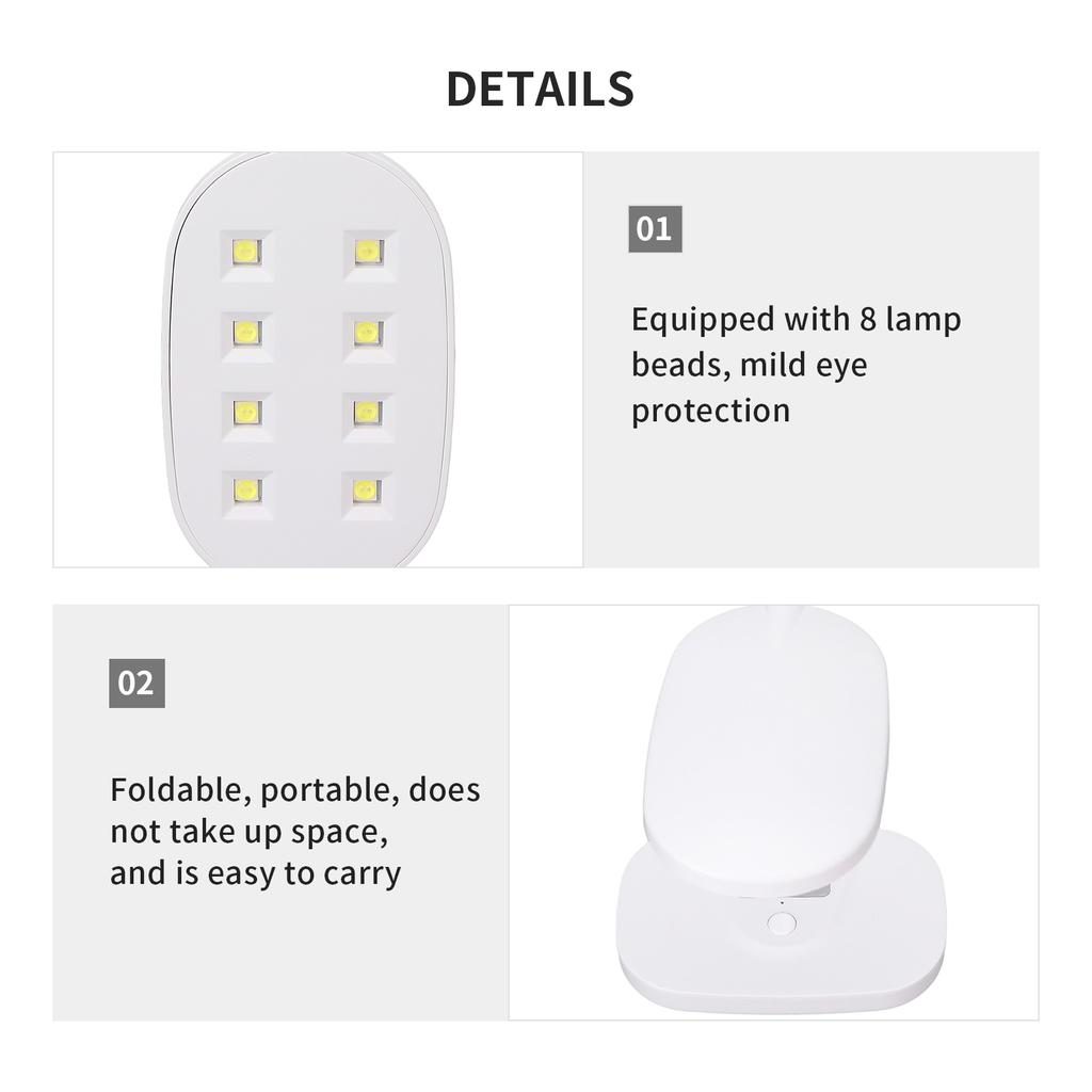LED Nagel Lampe Faltbar Tragbar Gleichmäßige Ausleuchtung Milder Augenschutz Nagellack Trockner für Zuhause Schönheitssalon