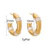 CRMYA Gold Plated Hoop Earrings For Women Classic Cubic Zirconia Piercing Women's Big Hoop Earrings Set Jewelry