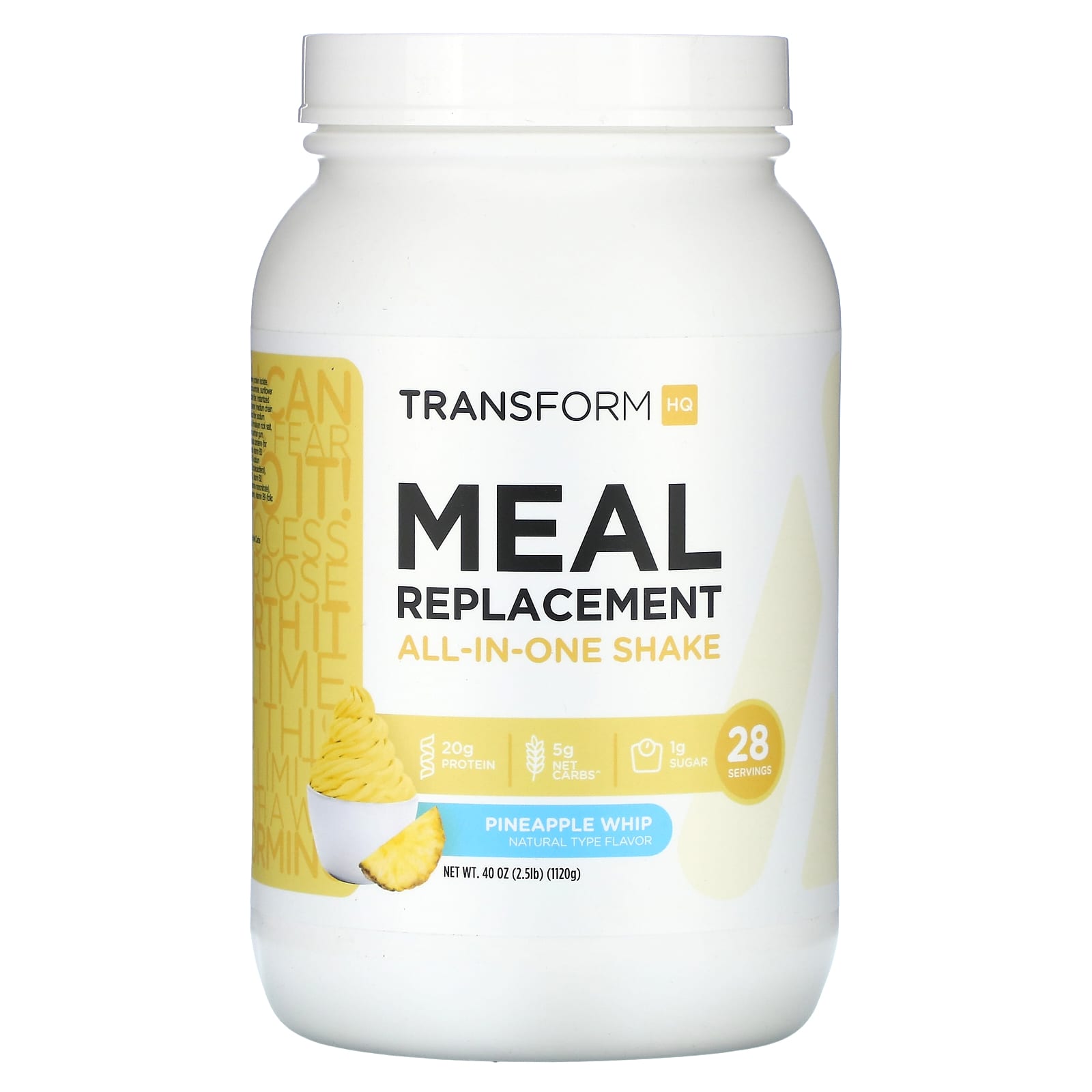 

TransformHQ, Meal Replacement, All-in-One Shake, Pineapple Whip, 2.5 lb 40 oz (1,120 g)