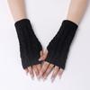 Comfortable Winter Arm Sleeves Fingerless Gloves Soft Acrylic Fibre Cable Knit Gloves For Outdoor Daily Use And Sport