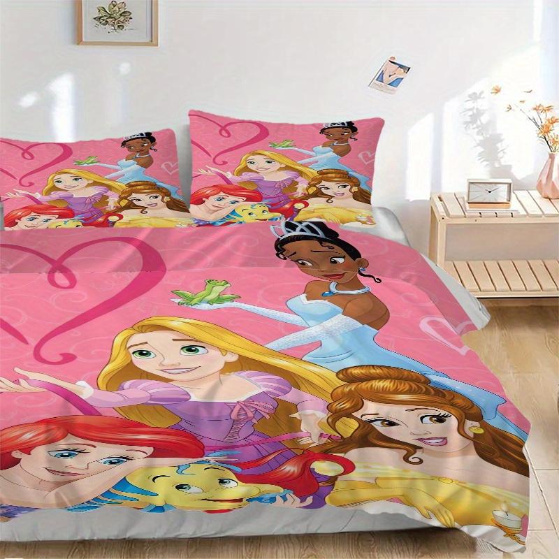 

3pcs Cartoon Disney Princesses Bedding Set - Includes 1 Quilt Cover and 2 Pillowcases, Comfortable Bedding with Stylish Design for Bedroom, Machi 135x200cm
