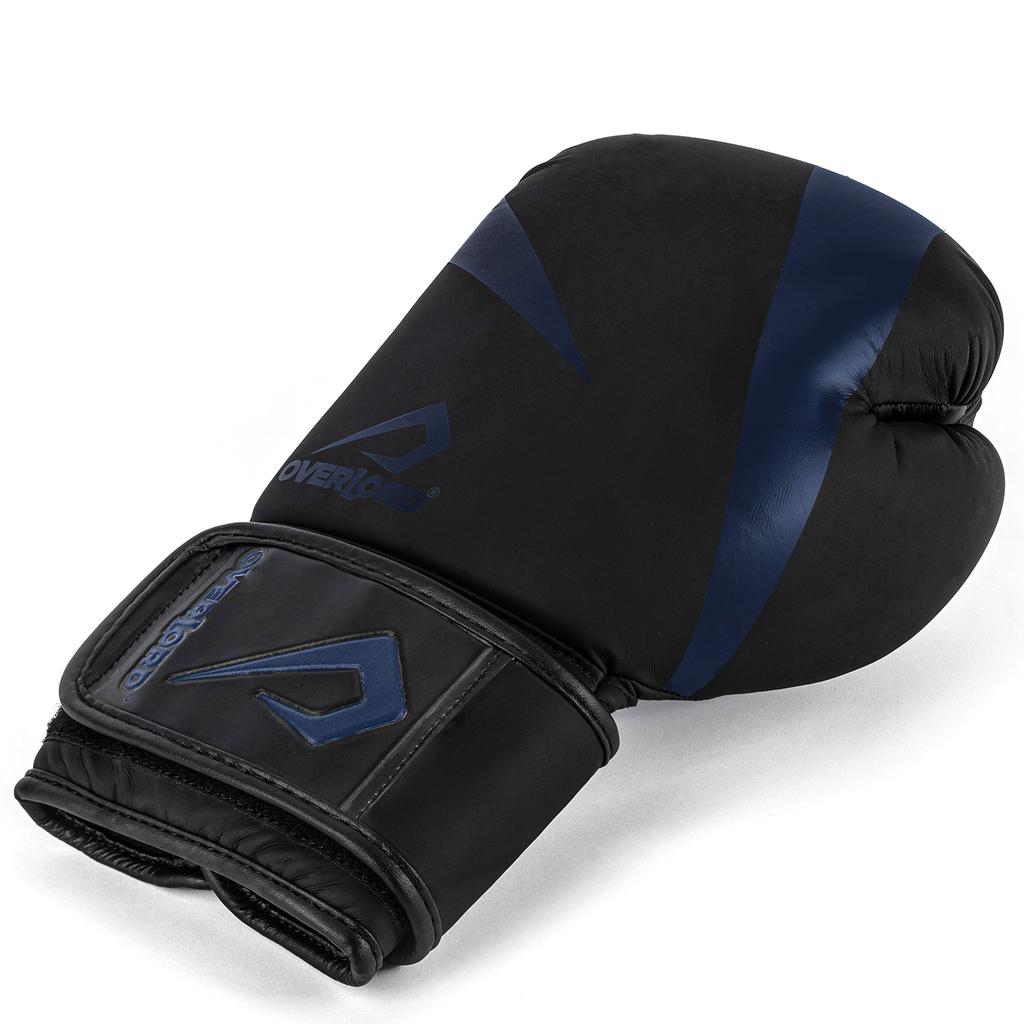 Overlord rękawice bokserskie riven czarne/bl 14 oz