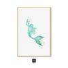 Nordic Abstract Blue Mermaid Wall Art Canvas Painting Modern Minimalist Posters and Prints Picture for Living Room Home Decor