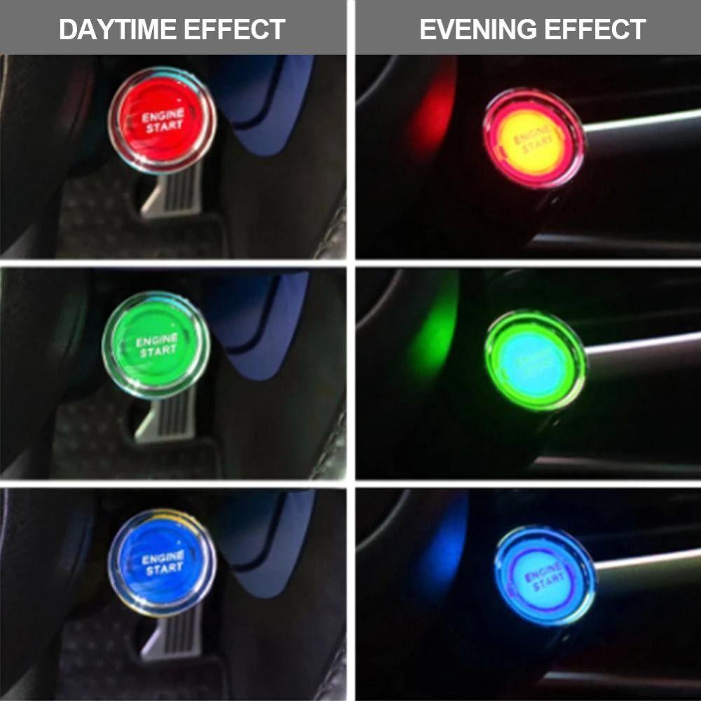 Red Blue Green Push Button Switch Auto Reset Start Button Ignition Starter Car Engine