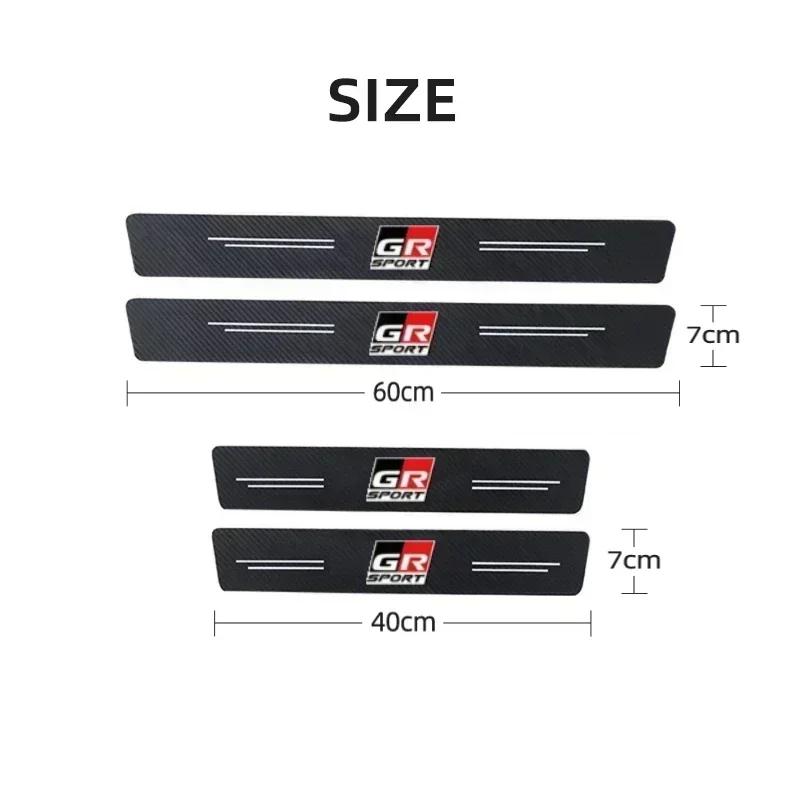 Car Rear Trunk Bumper Plate Door Sill Protector Stickers For Toyota GR Sport Racing Corolla Aqua Avensis Prius RAV4 Yaris Camry