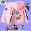 2026 New PAW Patrol Children's Zippered Hooded Sweatshirt for Boys, Girls, Casual Shirt, Spring-Autumn Coat, Casual Jacket