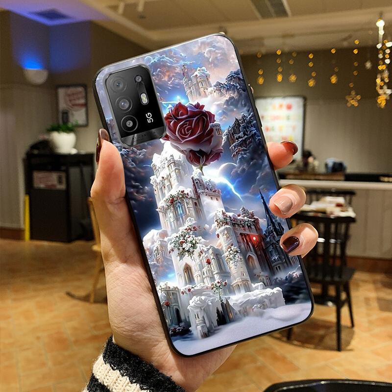 Natura kwiat piwonia róża etui na telefon do OPPO Reno 10x zoom 9 8 Pro 7 Pro 6 6Pro 5 4 Pro 3 Pro 2 2Z 7lite 8lite Reno 5 Z