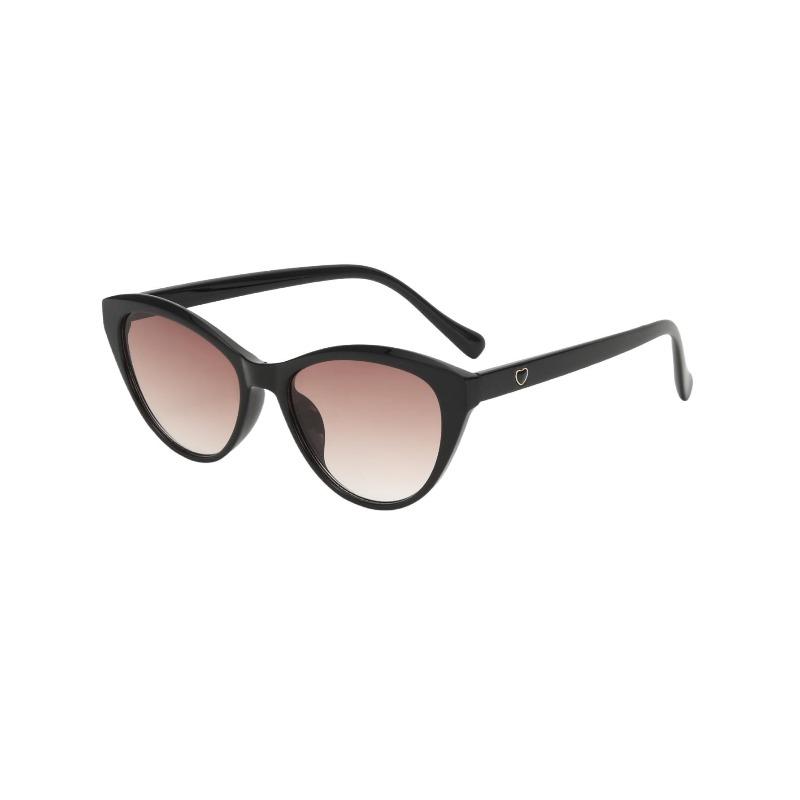 New cat eye sunglasses fashionable European style trendy big face slim glasses for women