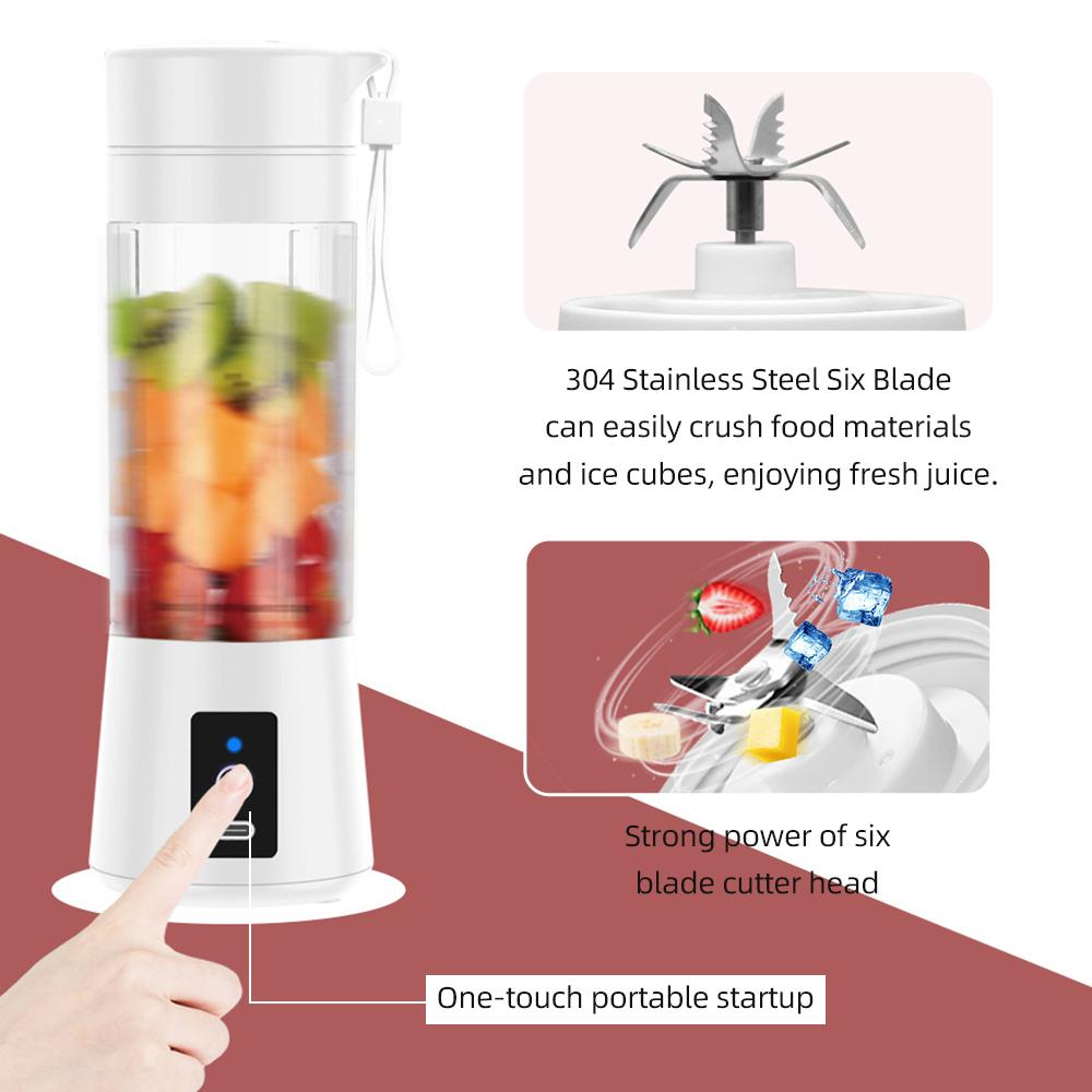 Portable Blender for Shakes and Size Single Serve Travel Fruit r Mixer Cup with Re able 2000mAh USB Re able Battery
