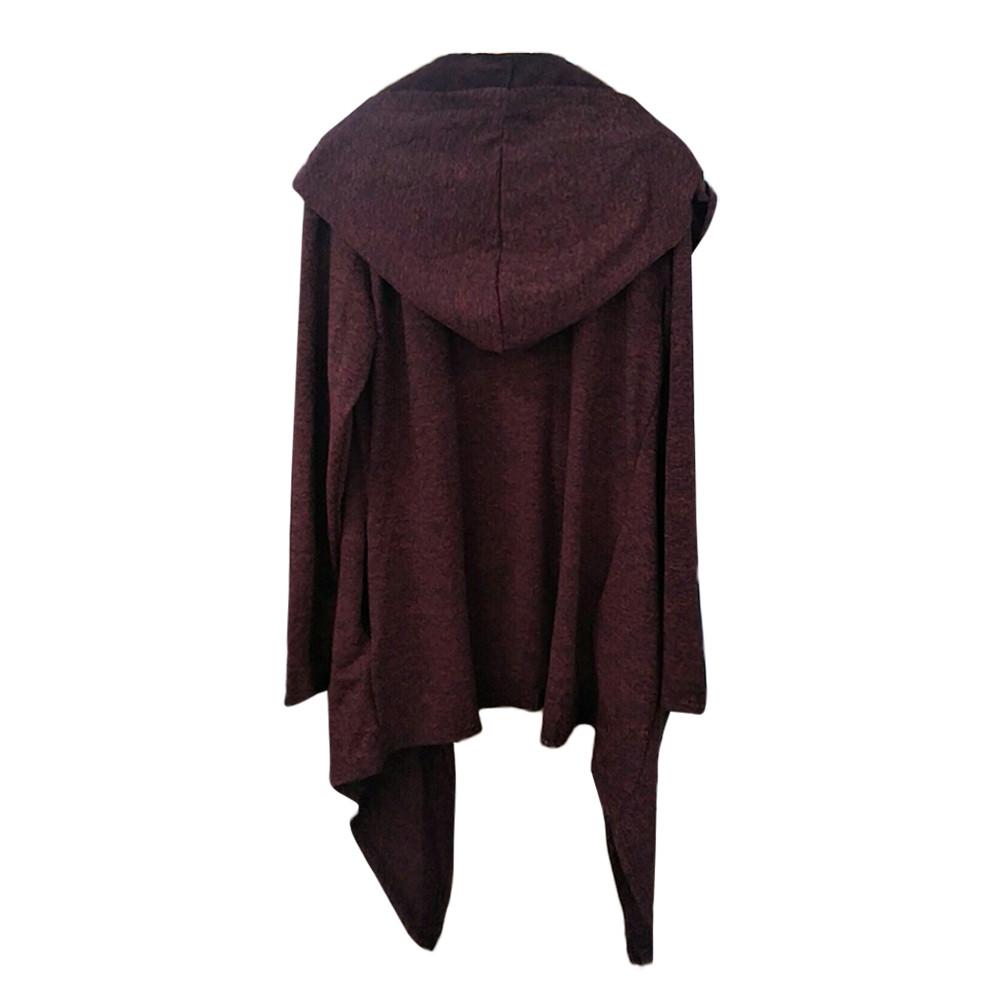 Men's  Winter Casual Pocket Irregular Trench Long Sleeve Outwear Blouse