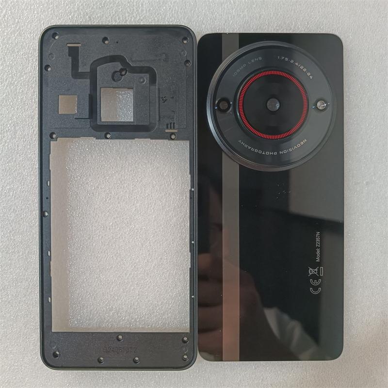 Full Housing Middle Frame Glass Battery Back Cover Rear with Camera Lens for ZTE Nubia Focus 5G Z2357N